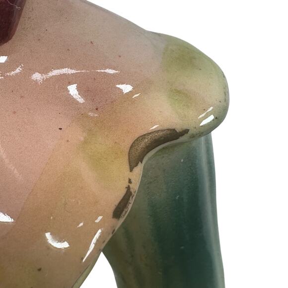 Vintage Kreiss Southern Belle Lady Figurine Napkin Toothpick Holder Green MCM - Picture 10 of 12